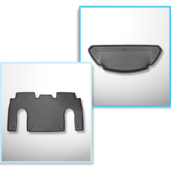 Bagagerumsmåtte og bilmåttesæt TPE PREMIUM skræddersyet til: Tesla Model X SUV (10.2016-12.2020)