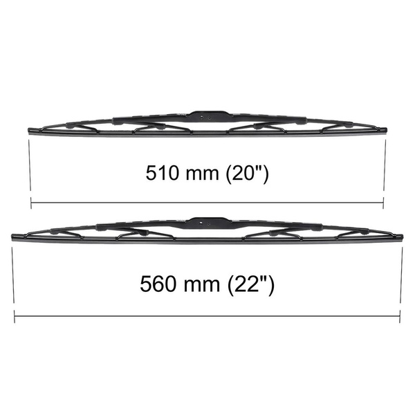 Vinduesviskere til forruden til Peugeot 306 Hatchback, Cabriolet, Sedan, SW (01.1993-10.2003) - Standard viskerblade