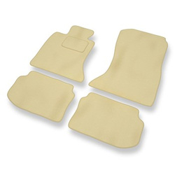 Velour gulvmåtter til BMW 5-serie F10, F11 Limousine, Touring (2010-2013) - beige