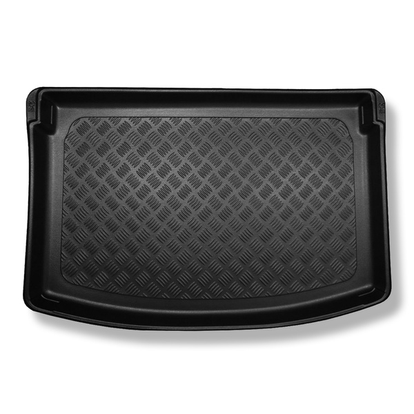 Gulvmåtte til bagagerum Mazda CX-3 SUV (06.2015-12.2021) - til det øverste (også med subwoofer) og lavere (kun uden subwoofer) niveau af bagagerumets bevægelige gulv
