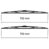Vinduesviskere til forruden til Mercedes-Benz Actros MP1, MP2, MP3 Lastbil (1997-2013) - Standard viskerblade