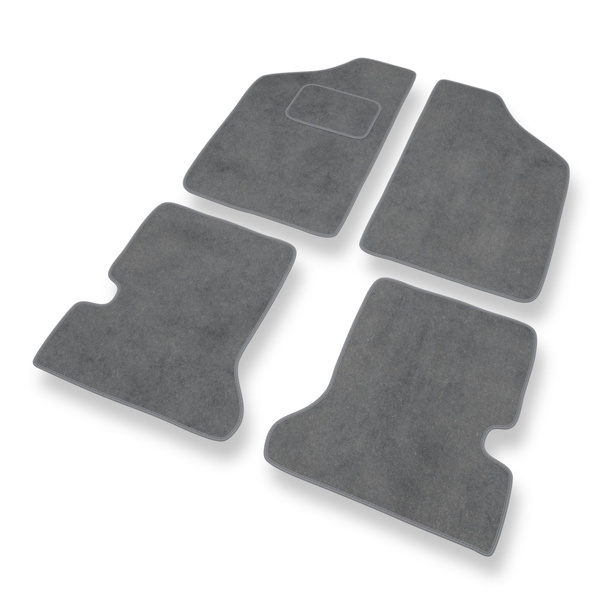 Velour gulvmåtter til Fiat Cinquecento Hatchback (1990-1998) - grå