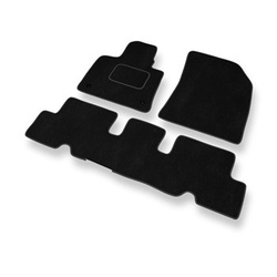 Velour gulvmåtter til Citroen C4 Picasso II Minivan (2013-2018) - sort
