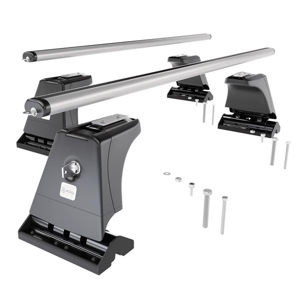 Tagbagagebærer til bil BMW 1-serie E87 Hatchback (2004-2011) - sølv bagagebærer til taget - lastholder - tagholder - Monteringspunkter - Aluminium