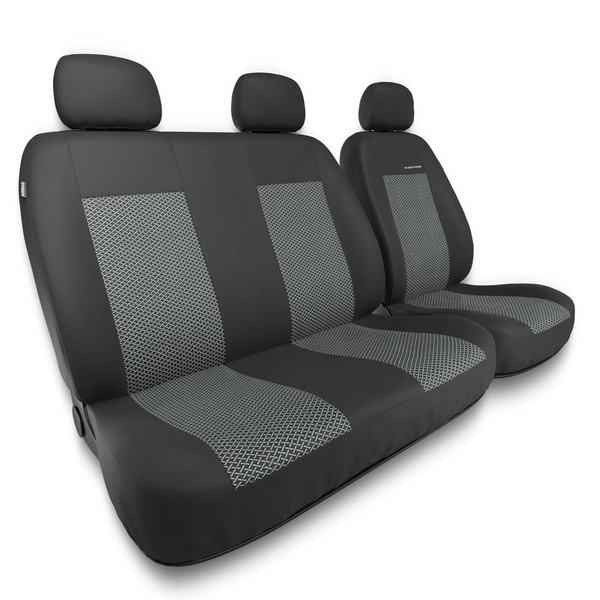Universelle sædebetræk til biler til Opel Vivaro A, B, C (2001-....) - Typ 2 (grå)