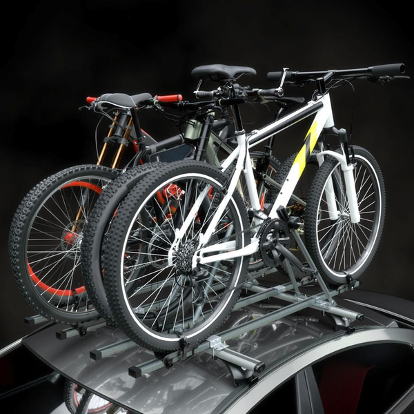 Cykelholder i aluminium til bilens tag - 4xM-08