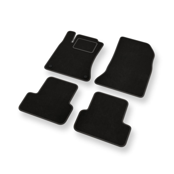 Velour gulvmåtter til Mercedes-Benz CLA I C117 Coupé, Shooting Brake (2013-2019) - sort