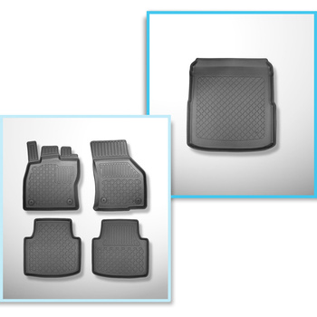 Bagagerumsmåtte og bilmåttesæt TPE skræddersyet til: Volkswagen Arteon Fastback,