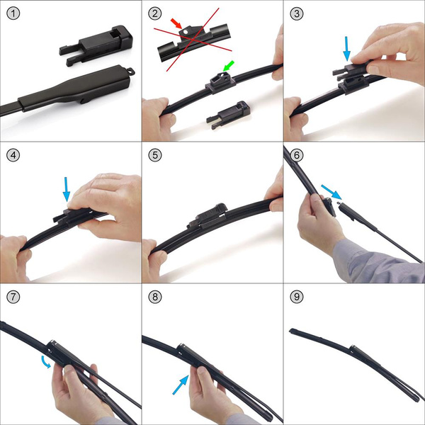 Vinduesviskere til forruden til Fiat Linea Sedan (03.2007-2015) - Flad viskerblade