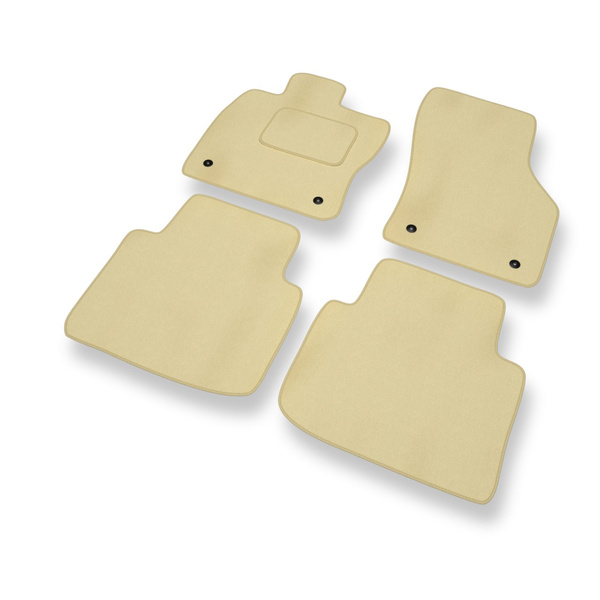 Velour gulvmåtter til Volkswagen Passat B8 Sedan, Variant (2014-2023) - beige