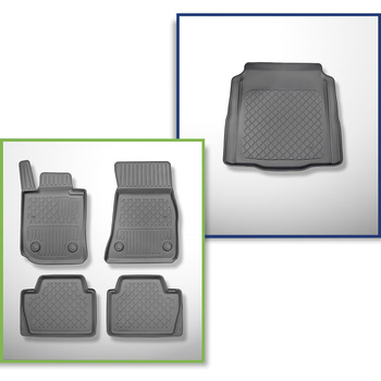 Bagagerumsmåtte og bilmåttesæt TPE skræddersyet til: BMW 4-serie G22 Coupé (10.2