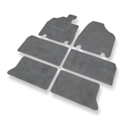 Velour gulvmåtter til Kia Carnival II Minivan (2006-2010) - grå