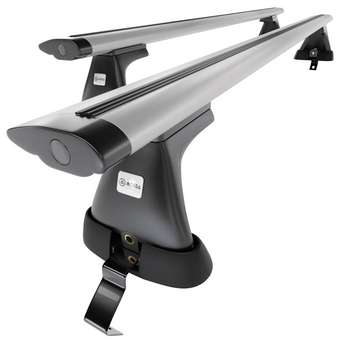 Tagbagagebærer til bil Skoda Octavia mk II Liftback (2009-2012) - sølv bagagebær