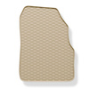 Gummigulvmåtter til biler Renault Scenic II Minivan (2003-2009) - beige - 3 stk.