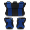Universelle sædebetræk til biler til Skoda Kodiaq I, II (2016-....) - blå