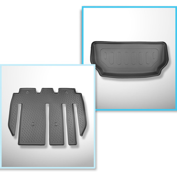 Bagagerumsmåtte og bilmåttesæt TPE PREMIUM skræddersyet til: Tesla Model X SUV (