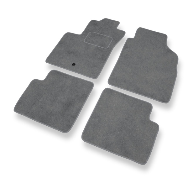 Velour gulvmåtter til Fiat 500 Hatchback (2007-2012) - grå