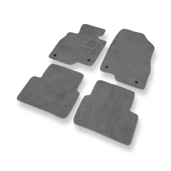 Velour gulvmåtter til Mazda 3 III Hatchback, Sedan (2013-2019) - grå
