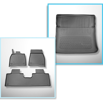 Bagagerumsmåtte og bilmåttesæt TPE PREMIUM skræddersyet til: Mercedes-Benz EQS X