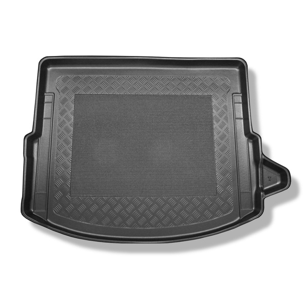 Gulvmåtte til bagagerum Land Rover Discovery Sport L550 SUV (01.2015-....) - 5/7 sæder; tredje række ledig; også til modeller med monteringsskinner; Højre fordybning fjernbar; Også Plug-in Hybrid