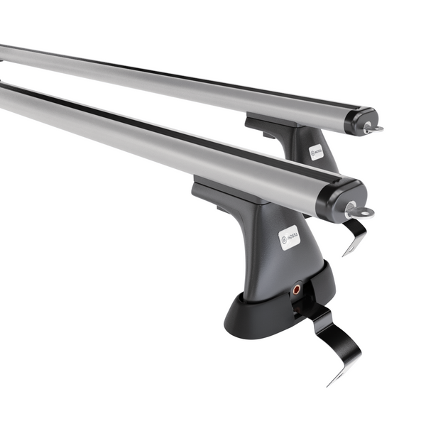 Tagbagagebærer til bil Fiat Grande Punto Hatchback (2005-2010) - sølv bagagebærer til taget - lastholder - tagholder - uden monteringselementer - Aluminium