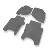 Velour gulvmåtter til Honda Jazz II Hatchback (2002-2008) - grå
