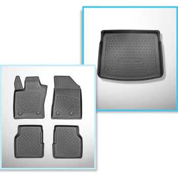 Bagagerumsmåtte og bilmåttesæt TPE PREMIUM skræddersyet til: Jeep Compass II MP 