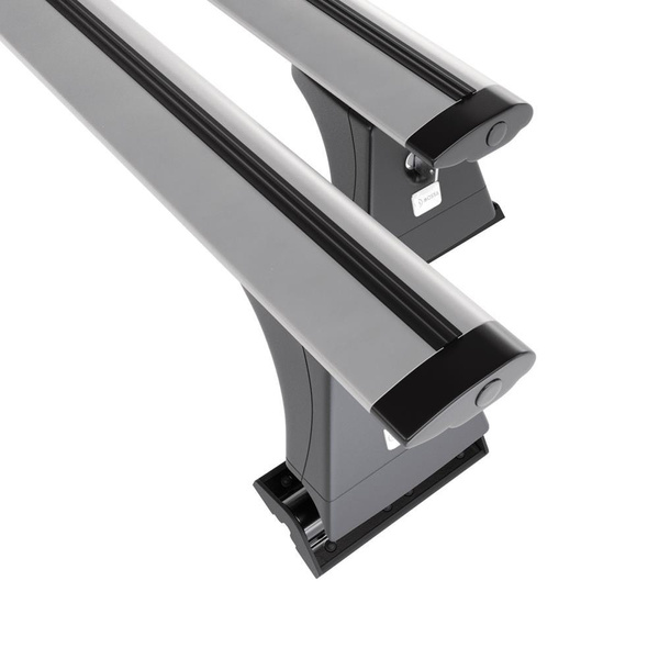 Tagbagagebærer til bil BMW 5-serie F10 Limousine (2010-2017) - sølv bagagebærer til taget - lastholder - tagholder - Monteringspunkter - Aluminium