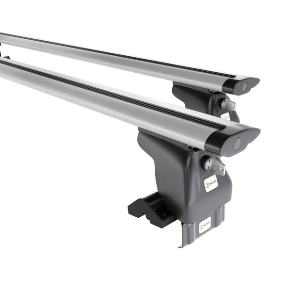 Tagbagagebærer til bil Toyota Yaris mk I Hatchback (2004-2005) - sølv bagagebærer til taget - lastholder - tagholder - uden monteringselementer - Aluminium