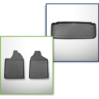 Bagagerumsmåtte og bilmåttesæt TPE skræddersyet til: Aixam Crossline Crossover (