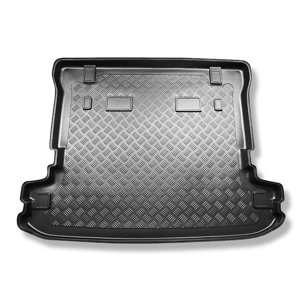 Gulvmåtte til bagagerum Mitsubishi Pajero IV Wagon SUV (04.2007-07.2015) - 5/7 sæder; tredje række ledig; Lang version