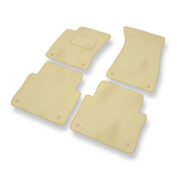 Velour gulvmåtter til Audi A8 II D3 Limousine (2002-2010) Lang version - beige