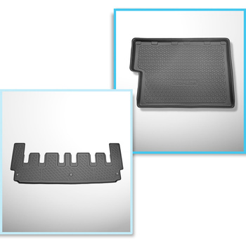 Bagagerumsmåtte og bilmåttesæt TPE PREMIUM skræddersyet til: Ford Tourneo Custom