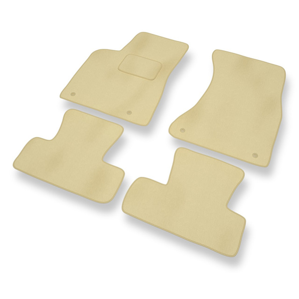 Velour gulvmåtter til Audi Q5 I 8R SUV (2008-2016) - beige