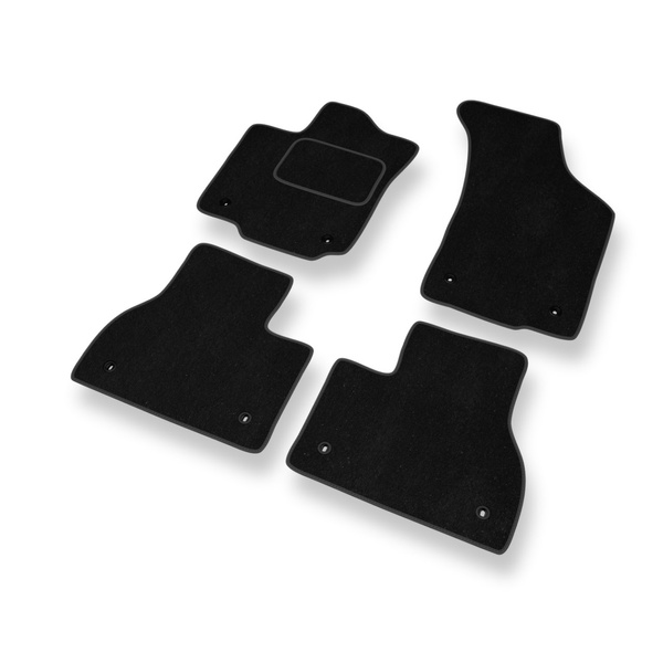Velour gulvmåtter til Volkswagen Phaeton Sedan (2002-2016) Kort version - sort