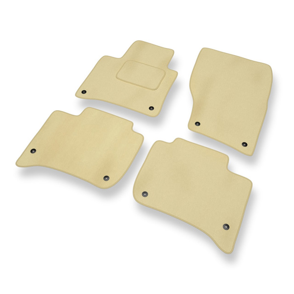Velour gulvmåtter til Volkswagen Touareg II SUV (2010-2018) - beige
