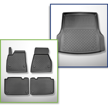 Bagagerumsmåtte og bilmåttesæt TPE skræddersyet til: Tesla Model S Liftback (04.