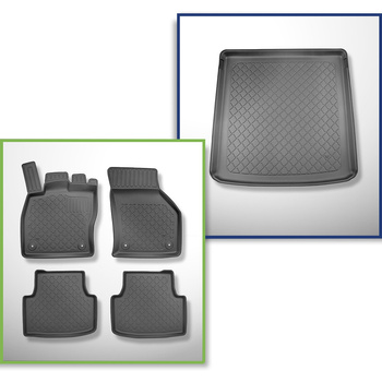 Bagagerumsmåtte og bilmåttesæt TPE skræddersyet til: Volkswagen Golf VIII Varian