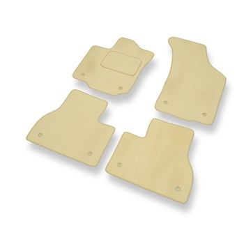 Velour gulvmåtter til Volkswagen Phaeton Sedan (2002-2016) Kort version - beige