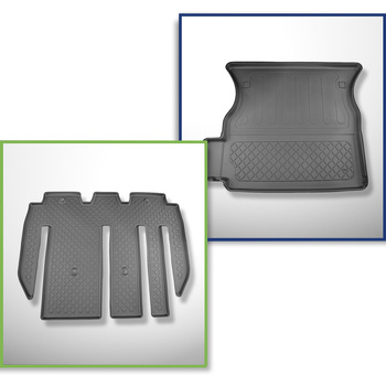 Bagagerumsmåtte og bilmåttesæt TPE skræddersyet til: Tesla Model X SUV (01.2021-