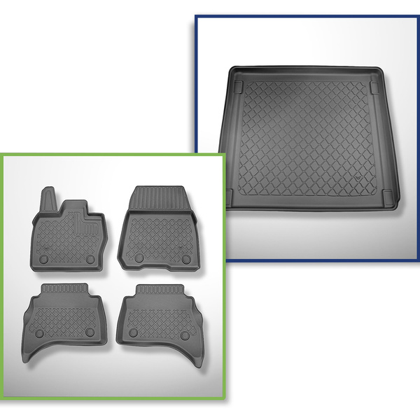 Bagagerumsmåtte og bilmåttesæt TPE skræddersyet til: Land Rover Range Rover Sport III (L461) SUV (09.2022-....) - også med Hybrid-drev