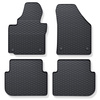 Gummigulvmåtter til biler Volkswagen Touran I Minivan (2003-2010) - sort - 4 stk.