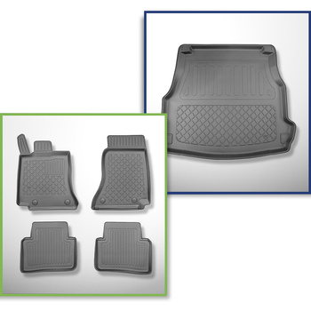 Bagagerumsmåtte og bilmåttesæt TPE skræddersyet til: Mercedes-Benz C-Klasse W206