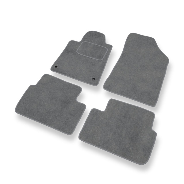 Velour gulvmåtter til Peugeot 407 Coupé, Sedan, SW (2004-2011) - grå