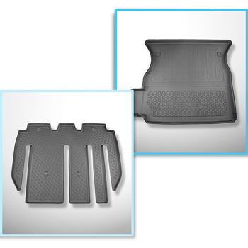 Bagagerumsmåtte og bilmåttesæt TPE PREMIUM skræddersyet til: Tesla Model X SUV (