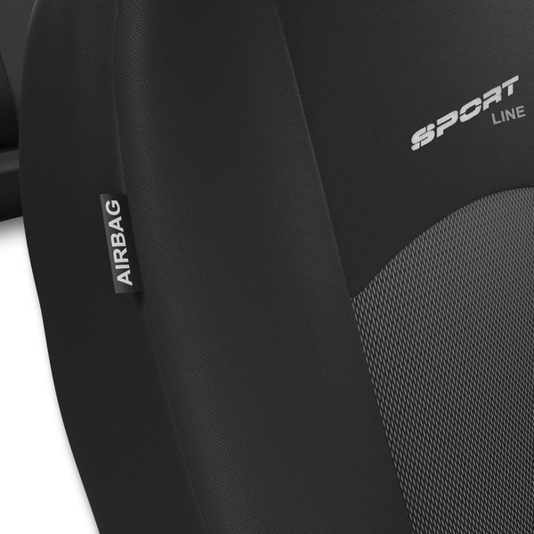 Universelle sædebetræk til biler til Mercedes-Benz E-Klasse W210, W211, W212, W213, W214 (1995-....) - mörkgrå