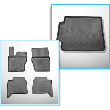 Bagagerumsmåtte og bilmåttesæt TPE skræddersyet til: Land Rover Discovery V SUV 