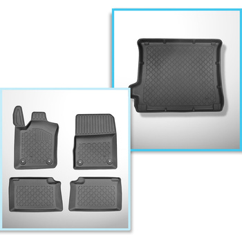 Bagagerumsmåtte og bilmåttesæt TPE skræddersyet til: Jeep Grand Cherokee IV WK2 