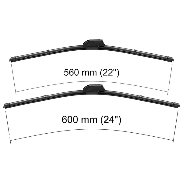 Vinduesviskere til forruden til Fiat Multipla Minivan (01.1999-12.2005) - Flad viskerblade