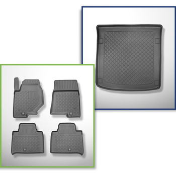 Bagagerumsmåtte og bilmåttesæt TPE skræddersyet til: SsangYong Rexton II Y400 SU